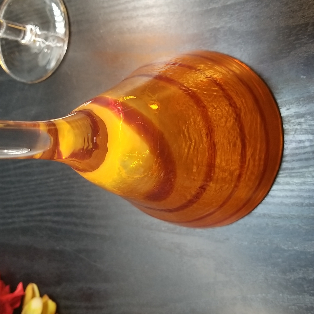 Hand Blown Red & Orange Margarita Glasses - Picture 9 of 12